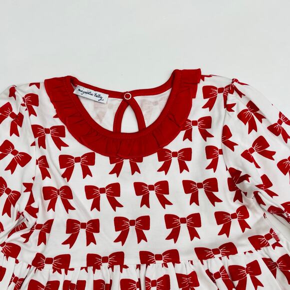 NWT Magnolia Baby Size 4 Red Bows Dress - Picture 6 of 6